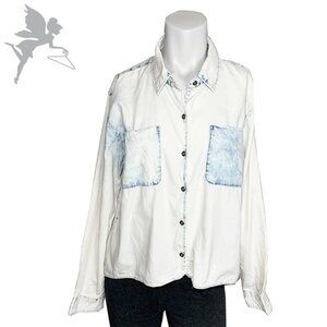 VANILLA STAR Bleached out denim top